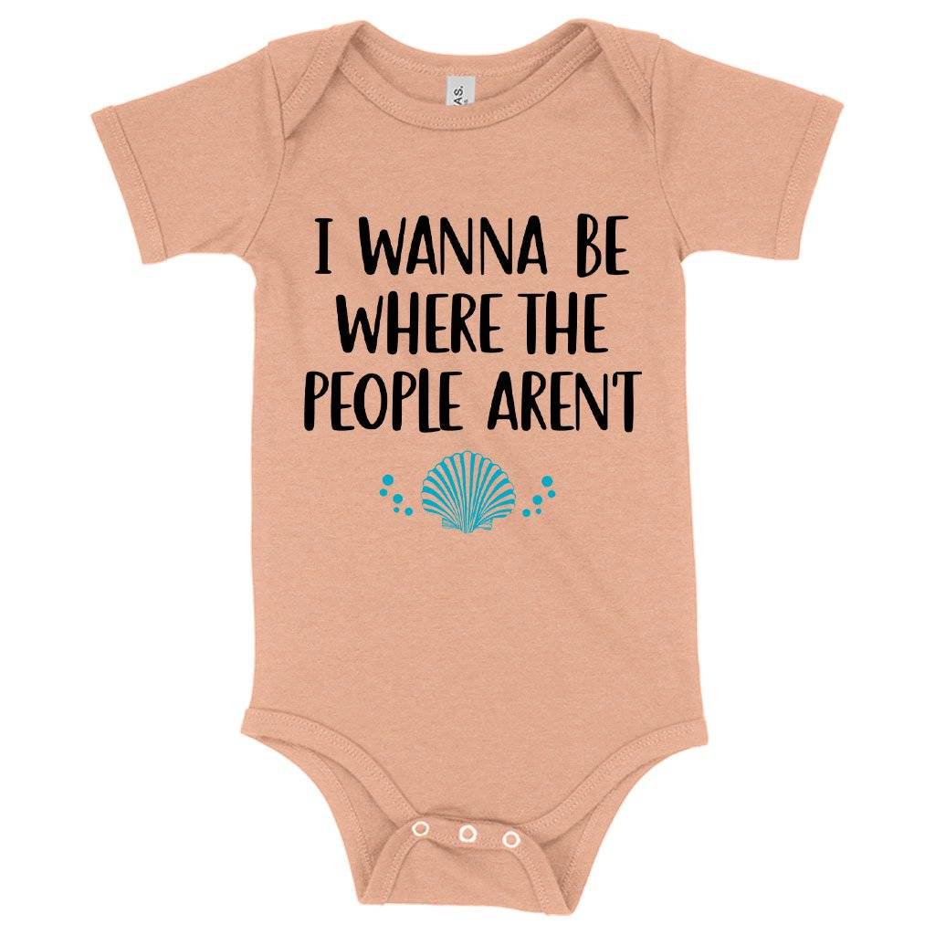 Baby I Wanna Be Where the People Aren’t Humorous Onesie – Funny Baby Onesie Baby Clothing Kids & Baby Baby I Wanna Be Where the People Aren't Humorous Onesie - Funny Baby Onesie Baby Clothing Kids & Baby Color : Peach Triblend|Gray Triblend|Mauve Triblend