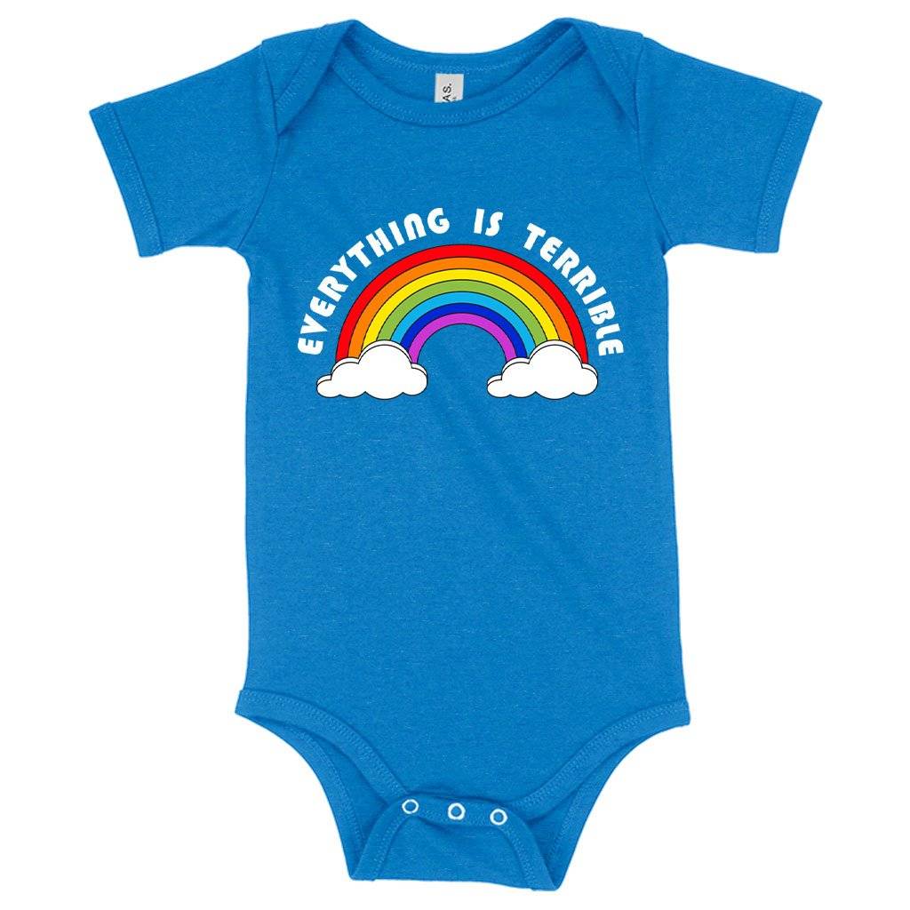 Baby Jersey Everything Is Terrible Onesie – Funny Onesies Baby Clothing Kids & Baby Baby Jersey Everything Is Terrible Onesie - Funny Onesies Baby Clothing Kids & Baby Color : Heather Columbia Blue|White|Asphalt