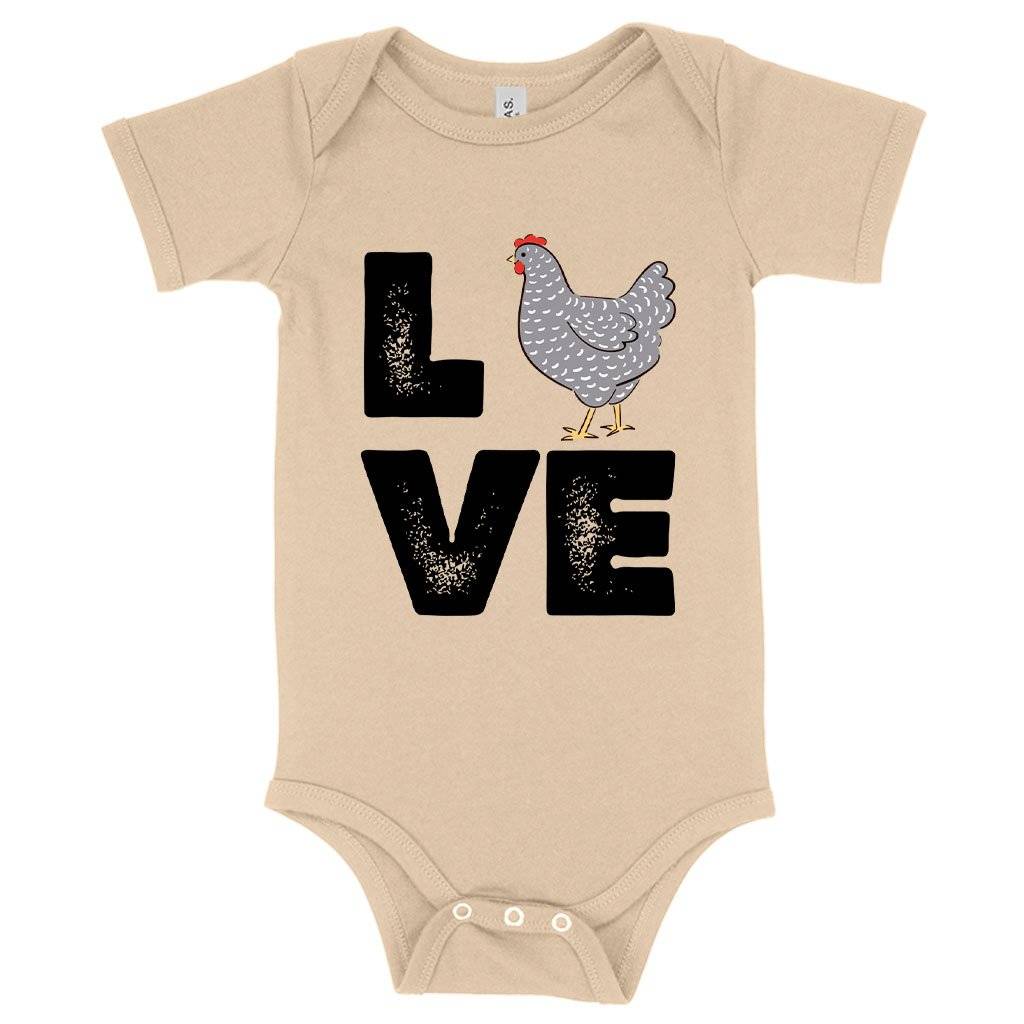 Baby Jersey Love Chicken Onesie – Distressed Graphic Onesie Baby Clothing Kids & Baby Baby Jersey Love Chicken Onesie - Distressed Graphic Onesie Baby Clothing Kids & Baby Color : White|Heather Dust|Yellow
