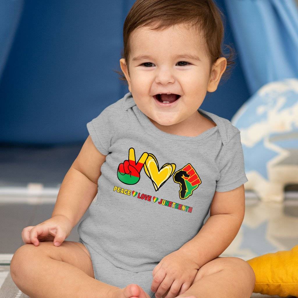 Baby Love Peace Juneteenth Onesie Baby Clothing Kids & Baby Baby Love Peace Juneteenth Onesie Baby Clothing Kids & Baby Color : Gray Triblend|Ice Blue Triblend|Peach Triblend
