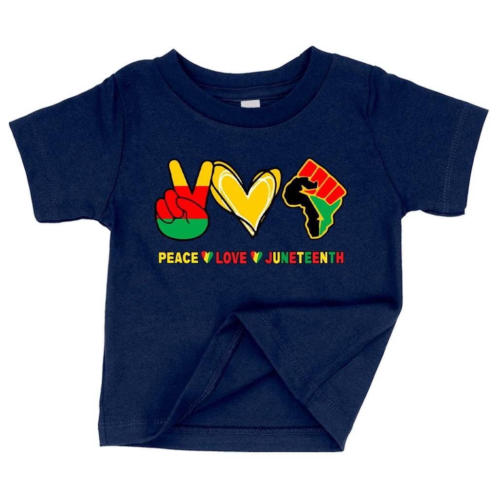 Baby Love Peace Juneteenth T-Shirt Baby Clothing Kids & Baby Baby Love Peace Juneteenth T-Shirt Baby Clothing Kids & Baby Color : Heather Columbia Blue|Navy|White
