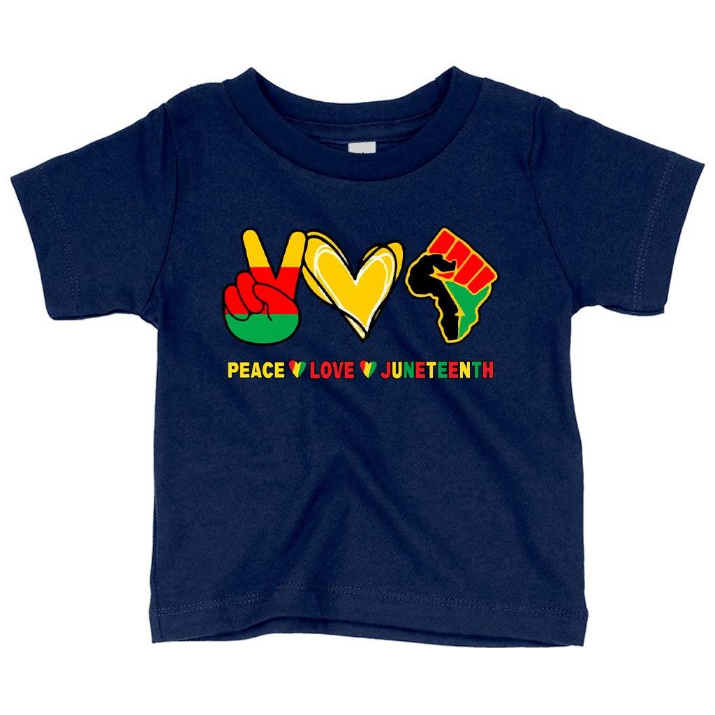 Baby Love Peace Juneteenth T-Shirt Baby Clothing Kids & Baby Baby Love Peace Juneteenth T-Shirt Baby Clothing Kids & Baby Color : Heather Columbia Blue|Navy|White