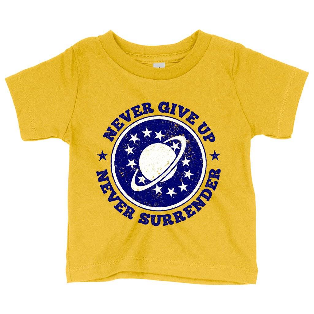 Baby Never Give Up T-Shirt – Galaxy Quest T-Shirt – Galaxy Quest Apparel Baby Clothing Kids & Baby Baby Never Give Up T-Shirt - Galaxy Quest T-Shirt - Galaxy Quest Apparel Baby Clothing Kids & Baby Color : Yellow|Navy|Pink