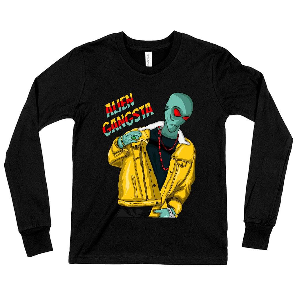 Kids’ Alien Gangsta Long Sleeve T-Shirt Kids & Baby Kids’ Clothing Kids' Alien Gangsta Long Sleeve T-Shirt Kids & Baby Kids' Clothing Color : White|Gray Triblend|Black