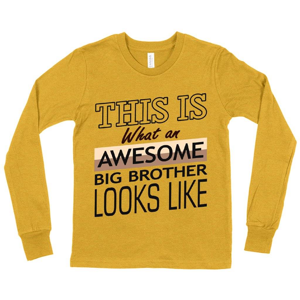 Kids’ Awesome Big Brother Long Sleeve T-Shirt – I’m the Big Brother T-Shirt – Funny Family T-Shirt Kids & Baby Kids’ Clothing Kids' Awesome Big Brother Long Sleeve T-Shirt - I'm the Big Brother T-Shirt - Funny Family T-Shirt Kids & Baby Kids' Clothing Color : Heather Yellow Gold|White|Black