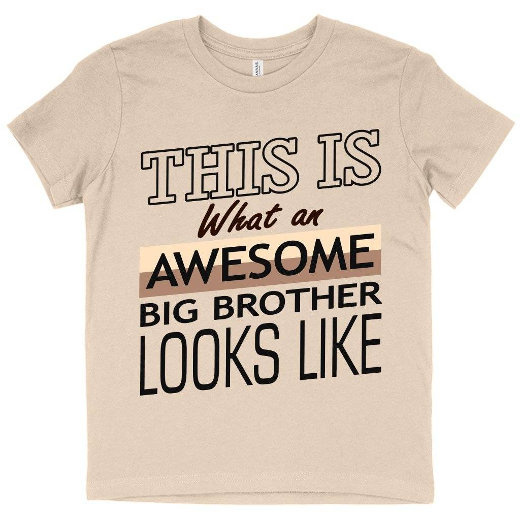 Kids' Awesome Big Brother T-Shirt - I'm the Big Brother T-Shirt - Funny Family T-Shirt Kids & Baby Kids' Clothing Color : White|Black|Natural 