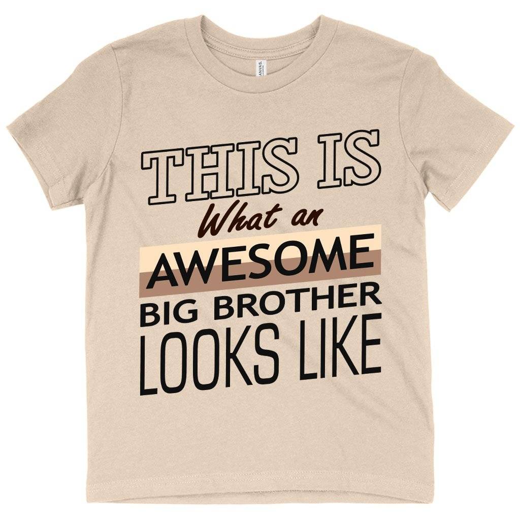 Kids' Awesome Big Brother T-Shirt - I'm the Big Brother T-Shirt - Funny Family T-Shirt Kids & Baby Kids' Clothing Color : White|Black|Natural 