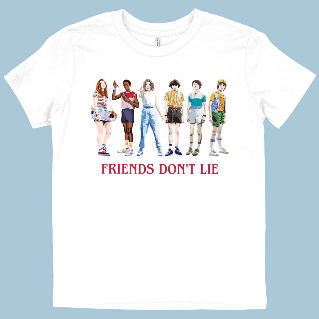 Kids’ Friends Don’t Lie T-Shirt – Stranger Things T-Shirt Kids & Baby Kids’ Clothing Kids' Friends Don’t Lie T-Shirt - Stranger Things T-Shirt Kids & Baby Kids' Clothing Color : White|Black|Natural