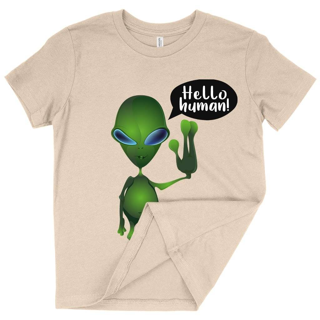 Kids’ Hello Human T-Shirt – Alien T-Shirt Kids & Baby Kids’ Clothing Kids' Hello Human T-Shirt - Alien T-Shirt Kids & Baby Kids' Clothing Color : White|Black|Natural