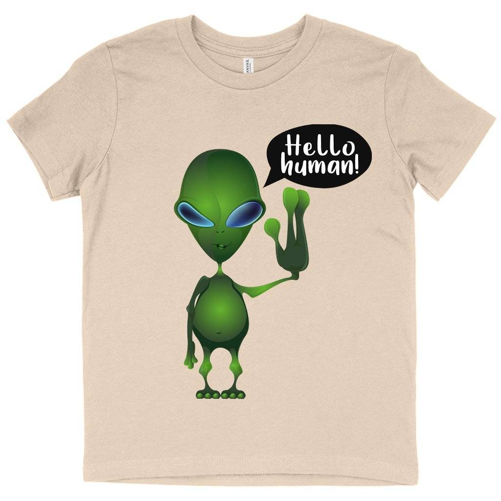 Kids’ Hello Human T-Shirt – Alien T-Shirt Kids & Baby Kids’ Clothing Kids' Hello Human T-Shirt - Alien T-Shirt Kids & Baby Kids' Clothing Color : White|Black|Natural