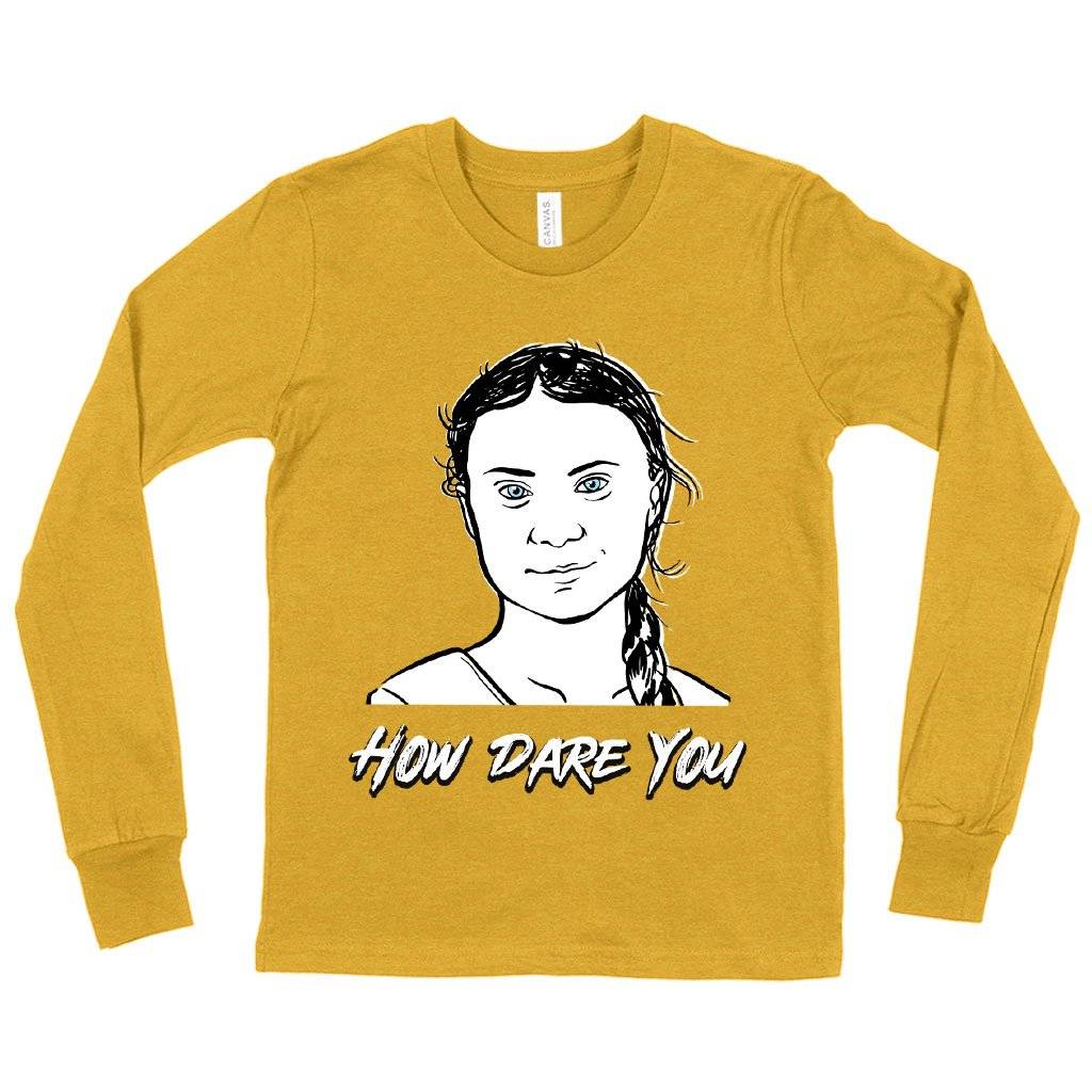 Kids’ How Dare You Long Sleeve T-Shirt – Greta Thunberg T-Shirt – Climate Change Tee Shirt Kids & Baby Kids’ Clothing Kids' How Dare You Long Sleeve T-Shirt - Greta Thunberg T-Shirt - Climate Change Tee Shirt Kids & Baby Kids' Clothing Color : Gray Triblend|True Royal Blue|Heather Yellow Gold