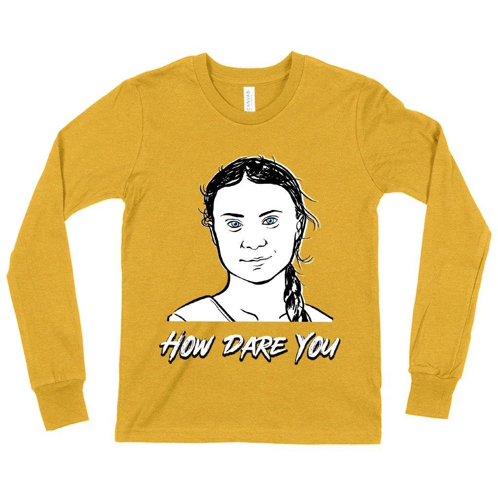 Kids’ How Dare You Long Sleeve T-Shirt – Greta Thunberg T-Shirt – Climate Change Tee Shirt Kids & Baby Kids’ Clothing Kids' How Dare You Long Sleeve T-Shirt - Greta Thunberg T-Shirt - Climate Change Tee Shirt Kids & Baby Kids' Clothing Color : Gray Triblend|True Royal Blue|Heather Yellow Gold