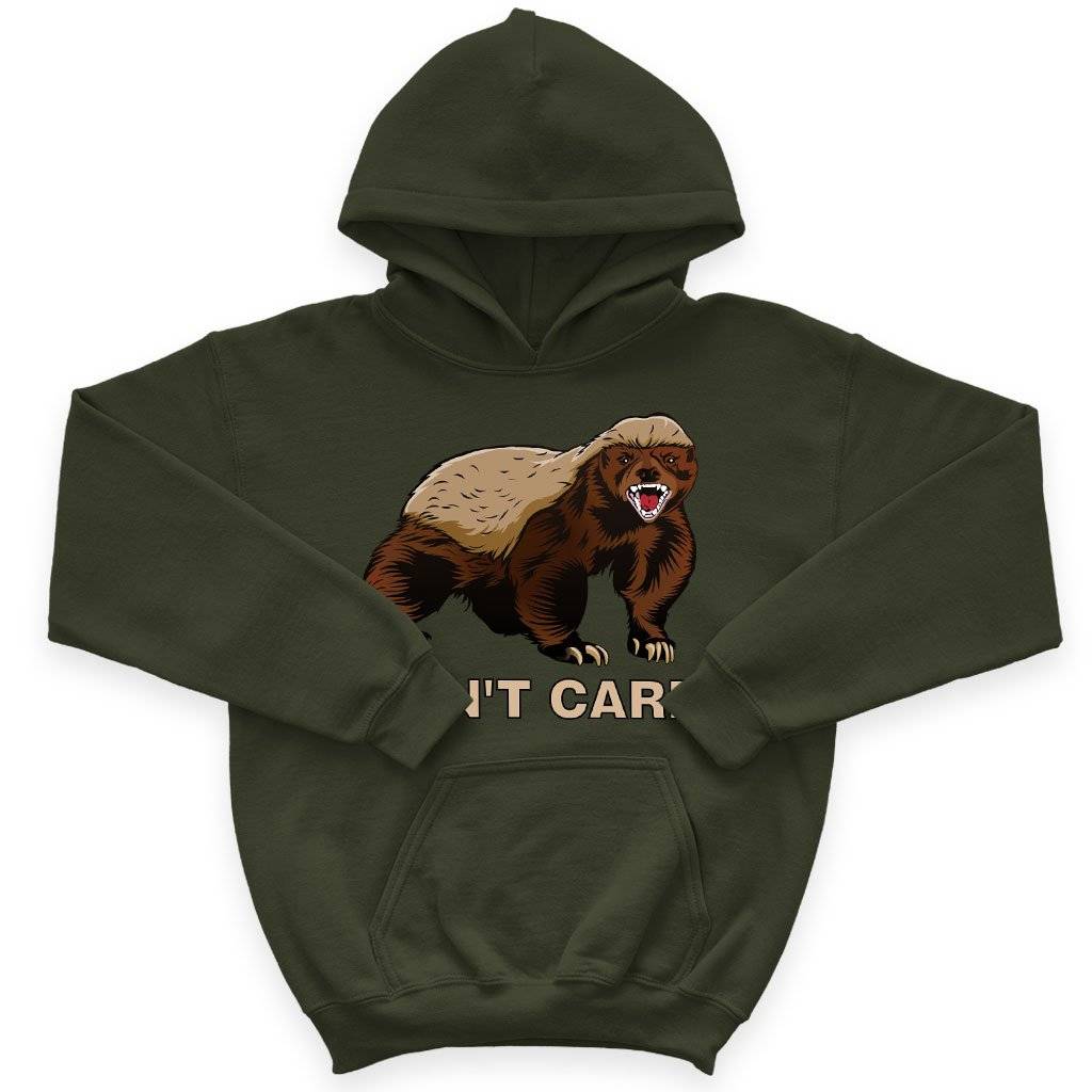 Kids’ Sponge Fleece Honey Badger Don’t Care Hoodie – Funny Animal Hoodie Kids & Baby Kids’ Clothing Kids' Sponge Fleece Honey Badger Don't Care Hoodie - Funny Animal Hoodie Kids & Baby Kids' Clothing Color : Military Green|Athletic Heather|Mauve