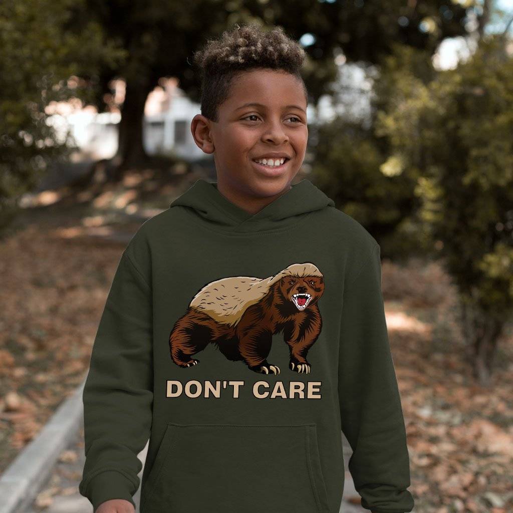 Kids’ Sponge Fleece Honey Badger Don’t Care Hoodie – Funny Animal Hoodie Kids & Baby Kids’ Clothing Kids' Sponge Fleece Honey Badger Don't Care Hoodie - Funny Animal Hoodie Kids & Baby Kids' Clothing Color : Military Green|Athletic Heather|Mauve