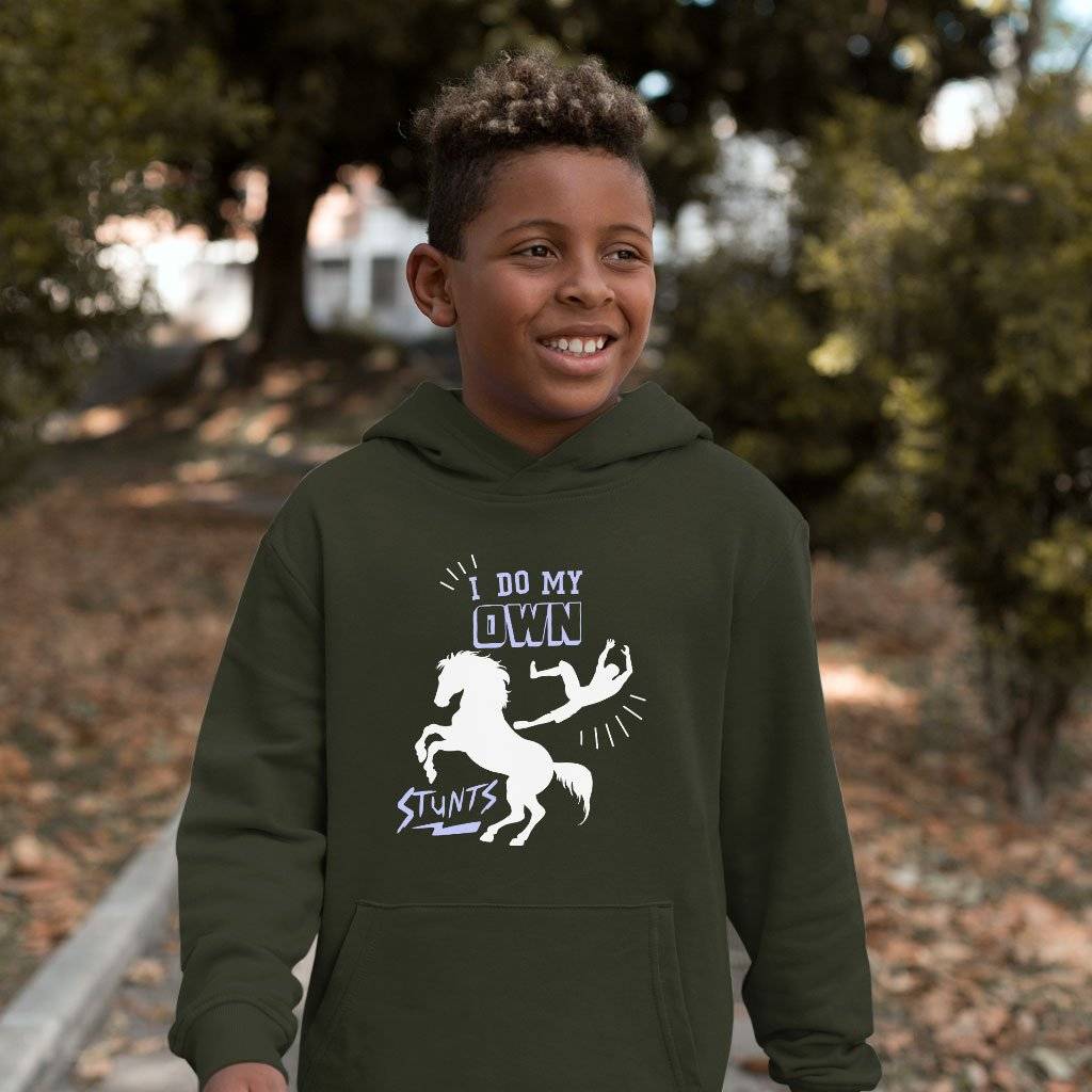 Kids’ Sponge Fleece I Do My Own Stunts Hoodie – Horse Hoodies with Sayings – Funny Quotes About Horse Riding Kids & Baby Kids’ Clothing Kids' Sponge Fleece I Do My Own Stunts Hoodie - Horse Hoodies with Sayings - Funny Quotes About Horse Riding Kids & Baby Kids' Clothing Color : Military Green|Mauve|Dark Gray Heather