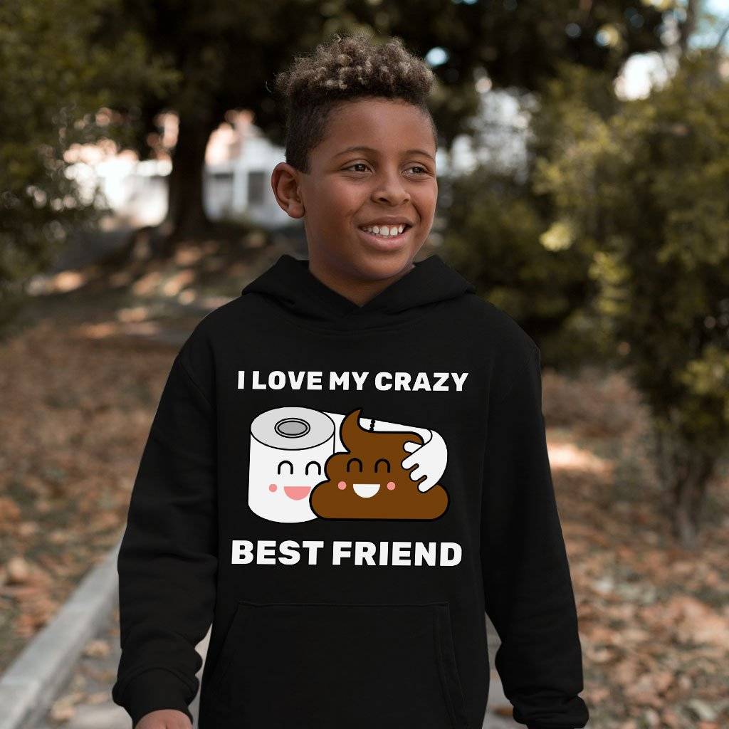 Kids' Sponge Fleece I Love My Best Friend Hoodie - Bestie Hoodie Kids & Baby Kids' Clothing Color : Athletic Heather|Black|Military Green 