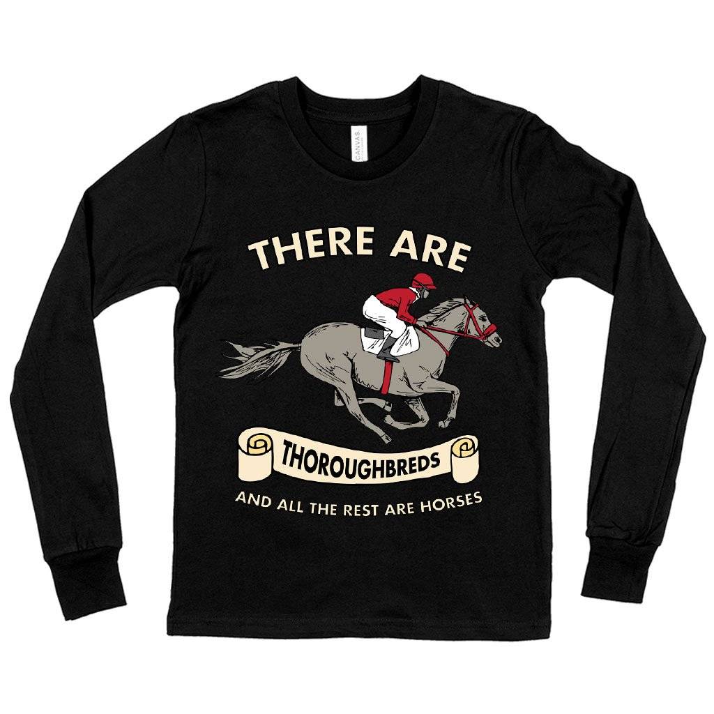 Kids’ There Are Thoroughbreds Long Sleeve T-Shirt – T-Shirts with Horses on Them – Horse T-Shirt Designs Kids & Baby Kids’ Clothing Kids' There Are Thoroughbreds Long Sleeve T-Shirt - T-Shirts with Horses on Them - Horse T-Shirt Designs Kids & Baby Kids' Clothing Color : True Royal Blue|Black|Gray Triblend