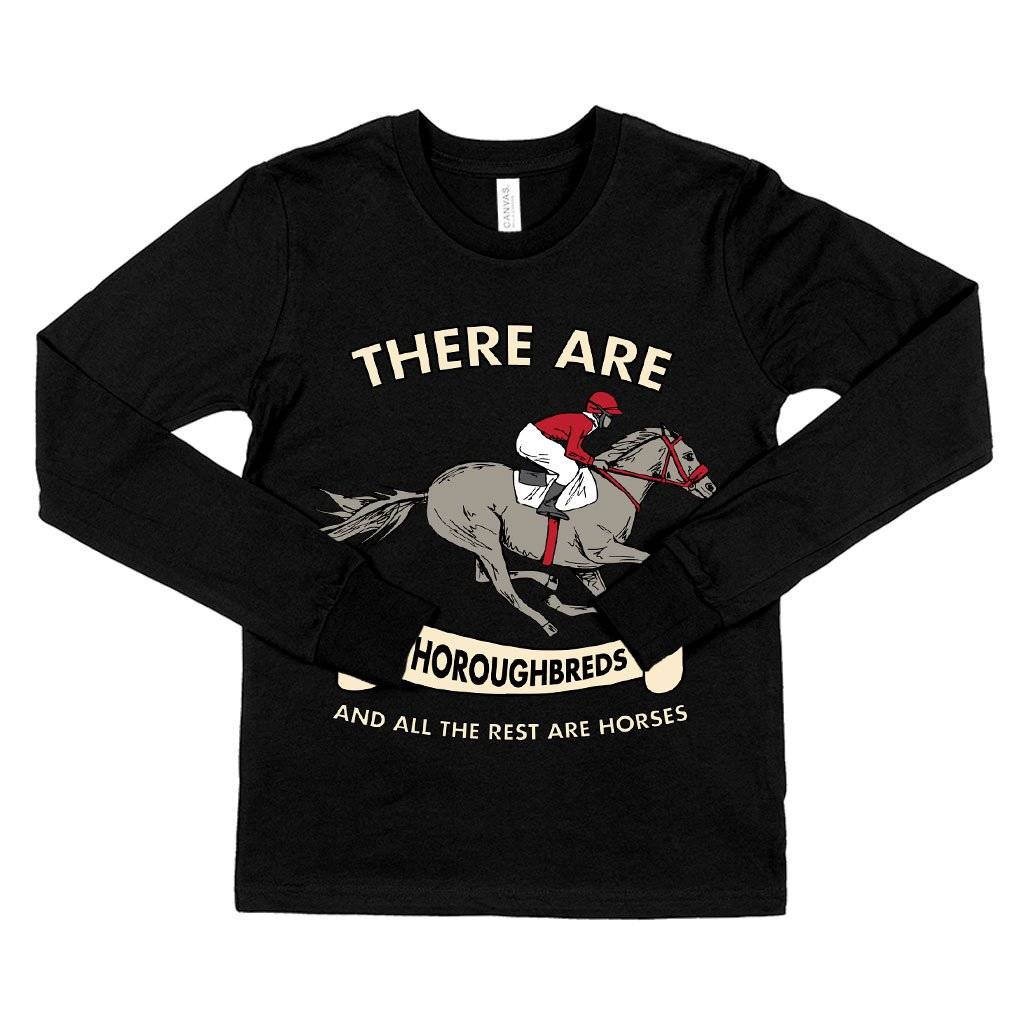 Kids’ There Are Thoroughbreds Long Sleeve T-Shirt – T-Shirts with Horses on Them – Horse T-Shirt Designs Kids & Baby Kids’ Clothing Kids' There Are Thoroughbreds Long Sleeve T-Shirt - T-Shirts with Horses on Them - Horse T-Shirt Designs Kids & Baby Kids' Clothing Color : True Royal Blue|Black|Gray Triblend