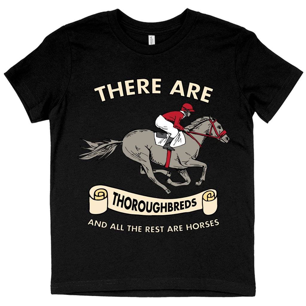 Kids’ There Are Thoroughbreds T-Shirt – T-Shirts with Horses on Them – Horse T-Shirt Designs Kids & Baby Kids’ Clothing Kids' There Are Thoroughbreds T-Shirt - T-Shirts with Horses on Them - Horse T-Shirt Designs Kids & Baby Kids' Clothing Color : Black|Columbia Blue|Pink