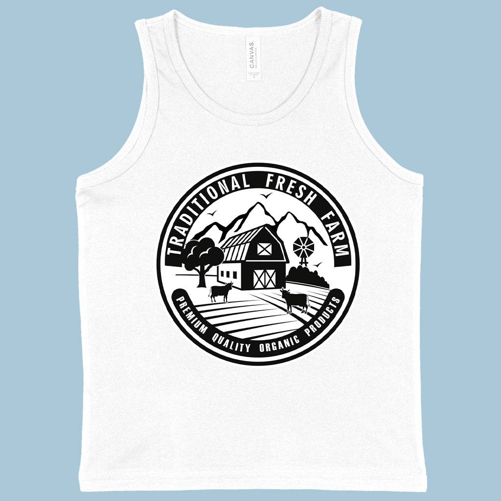 Kids’ Traditional Fresh Farm Tank – Farm Designs Tank – Farm Themed Tank Kids & Baby Kids’ Clothing Kids' Traditional Fresh Farm Tank - Farm Designs Tank - Farm Themed Tank Kids & Baby Kids' Clothing Color : White|Athletic Heather|Black