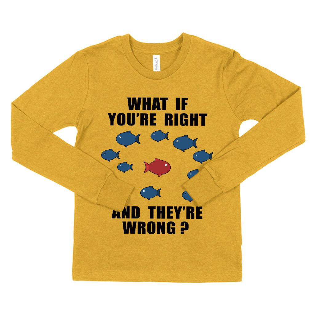 Kids’ What If You’re Right Long Sleeve T-Shirt – Fargo T-Shirt – Fargo Clothing Kids & Baby Kids’ Clothing Kids' What If You’re Right Long Sleeve T-Shirt - Fargo T-Shirt - Fargo Clothing Kids & Baby Kids' Clothing Color : White|Heather Yellow Gold|Black