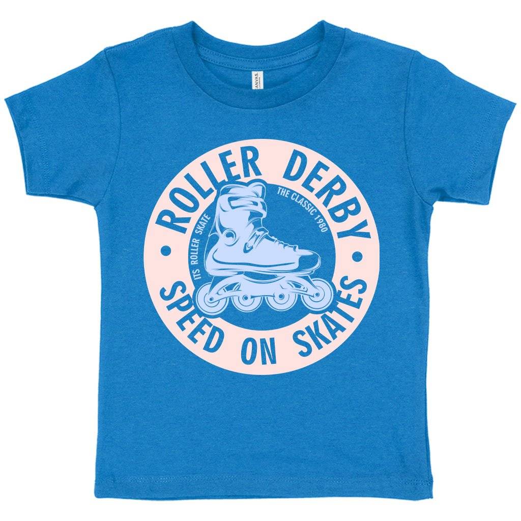 Toddler Roller Derby Speed on Skates T-Shirt - Roller Derby Clothes - Roller Derby Clothes Kids & Baby Toddler Clothing Color : Heather Columbia Blue|Heather Yellow Gold|Heather Red 