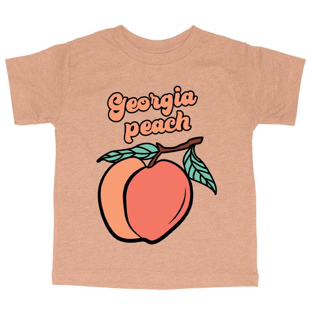 Triblend Toddler Georgia Peach T-Shirt - Peach State T-Shirts Kids & Baby Toddler Clothing Color : Ice Blue Triblend|Peach Triblend|Olive Triblend 