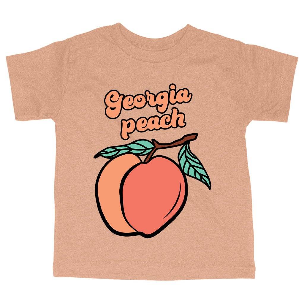 Triblend Toddler Georgia Peach T-Shirt - Peach State T-Shirts Kids & Baby Toddler Clothing Color : Ice Blue Triblend|Peach Triblend|Olive Triblend 