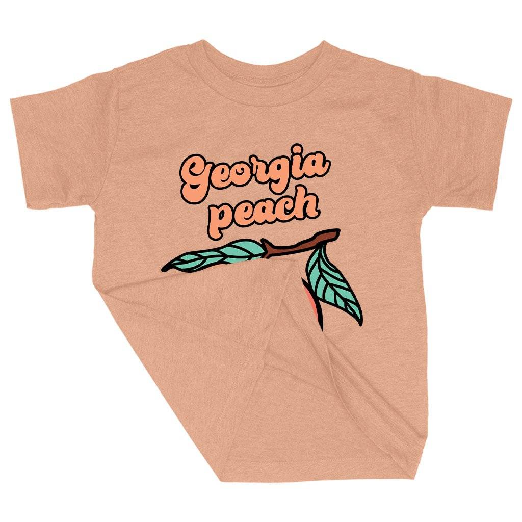 Triblend Toddler Georgia Peach T-Shirt - Peach State T-Shirts Kids & Baby Toddler Clothing Color : Ice Blue Triblend|Peach Triblend|Olive Triblend 