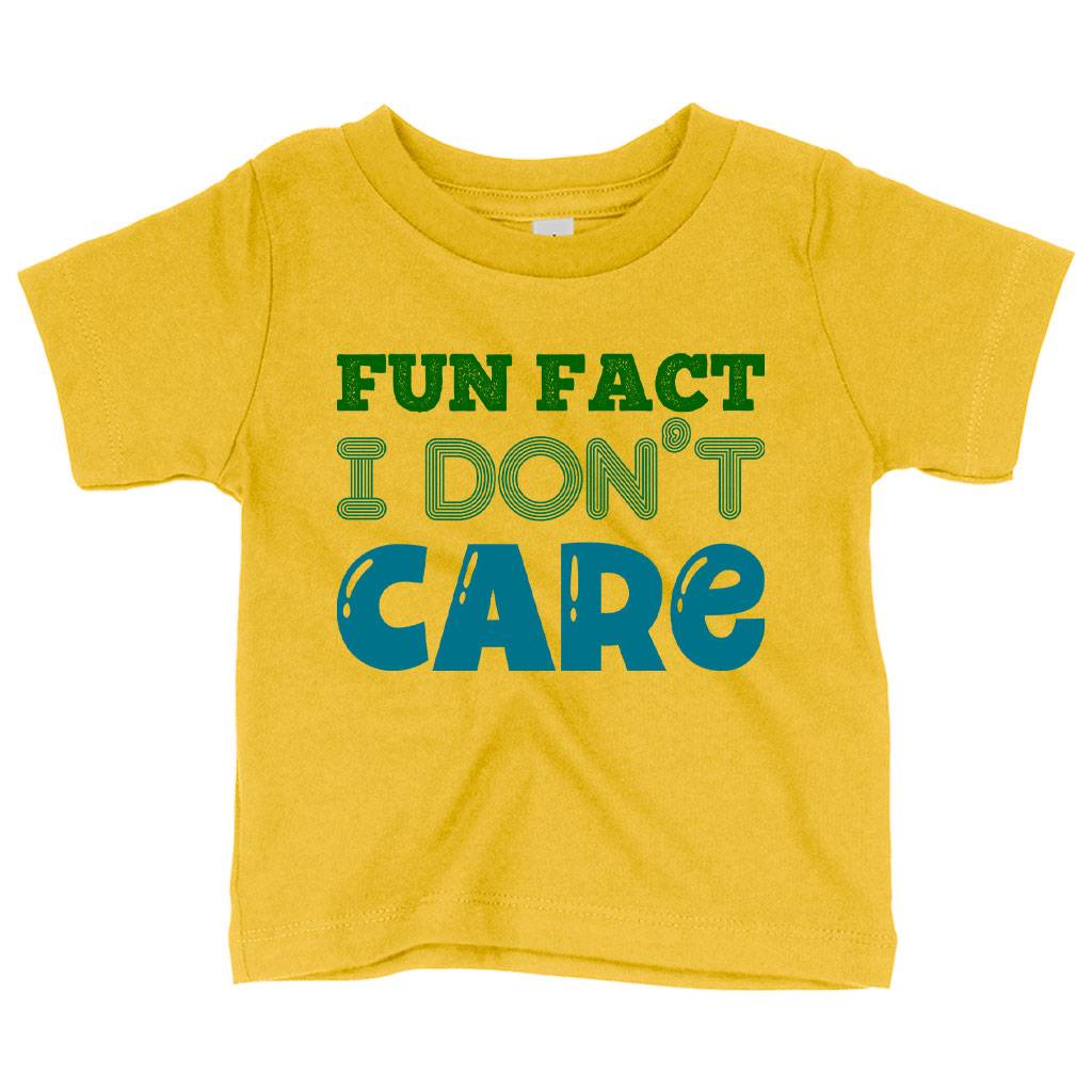 Baby Fun Fact I Don’t Care T-Shirt – Sarcastic T-Shirts Baby Clothing Kids & Baby Baby Fun Fact I Don’t Care T-Shirt - Sarcastic T-Shirts Baby Clothing Kids & Baby Color : Yellow|Heather Columbia Blue|Navy