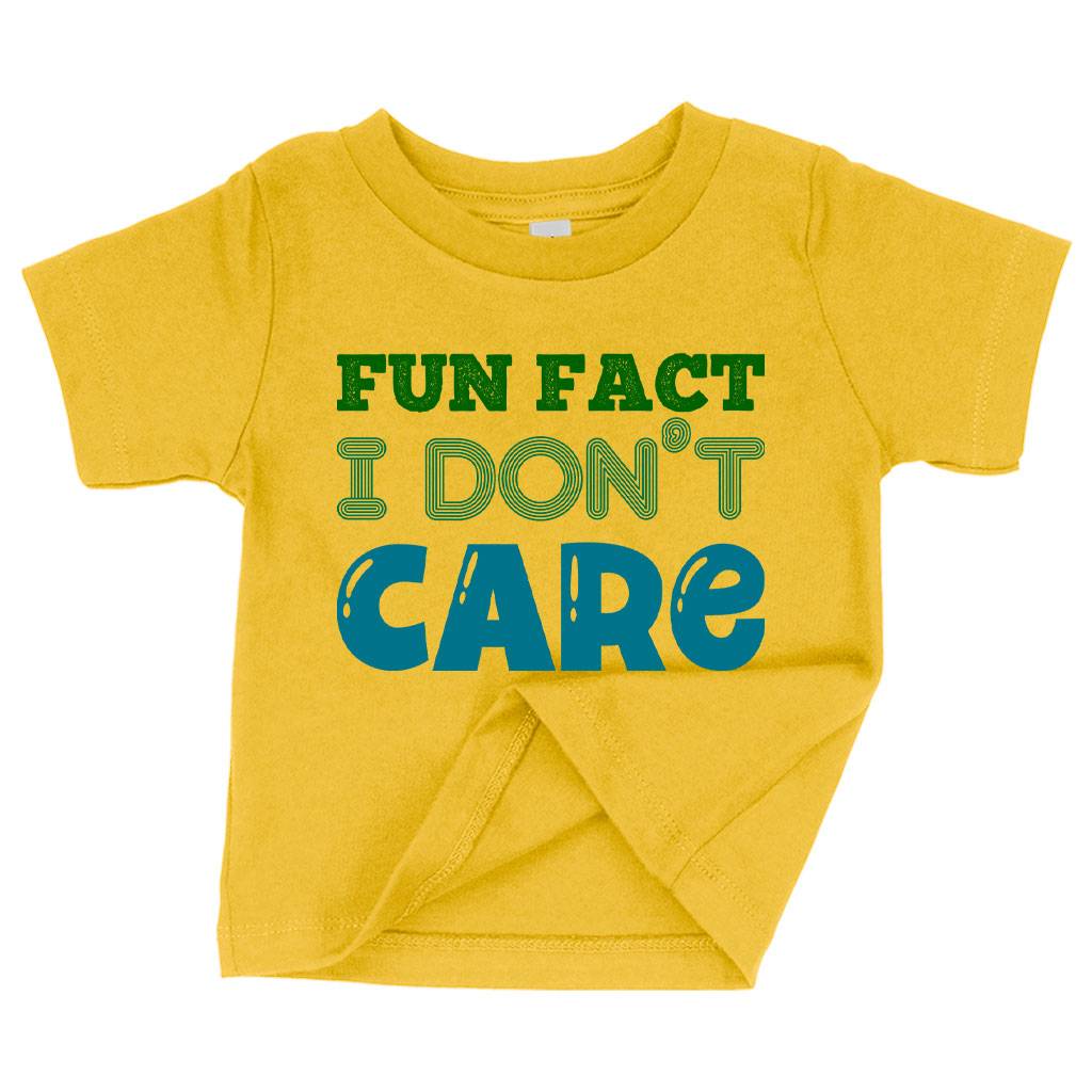 Baby Fun Fact I Don’t Care T-Shirt – Sarcastic T-Shirts Baby Clothing Kids & Baby Baby Fun Fact I Don’t Care T-Shirt - Sarcastic T-Shirts Baby Clothing Kids & Baby Color : Yellow|Heather Columbia Blue|Navy
