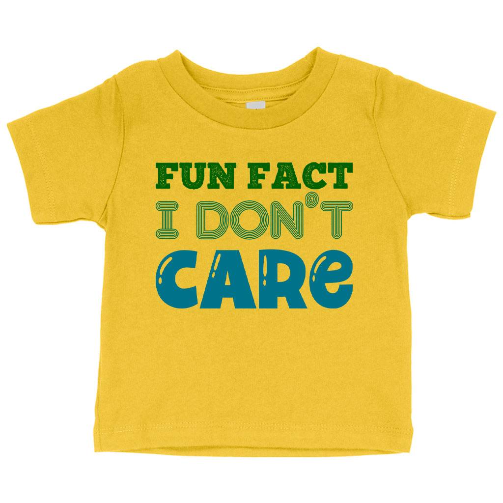 Baby Fun Fact I Don’t Care T-Shirt – Sarcastic T-Shirts Baby Clothing Kids & Baby Baby Fun Fact I Don’t Care T-Shirt - Sarcastic T-Shirts Baby Clothing Kids & Baby Color : Yellow|Heather Columbia Blue|Navy