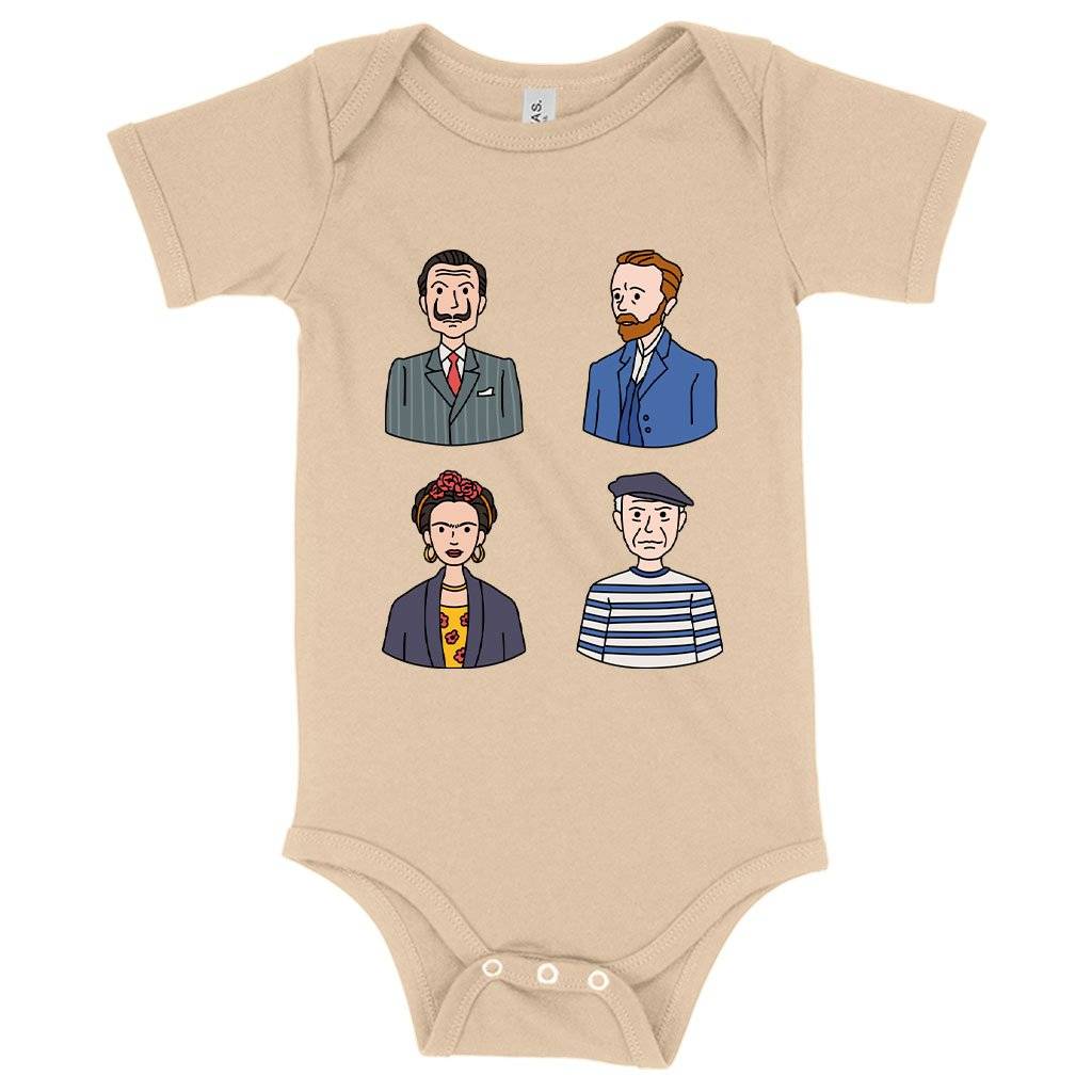 Baby Jersey Famous Artists Onesie – Art Print Onesies Baby Clothing Kids & Baby Baby Jersey Famous Artists Onesie - Art Print Onesies Baby Clothing Kids & Baby Color : Heather Dust|Pink|White