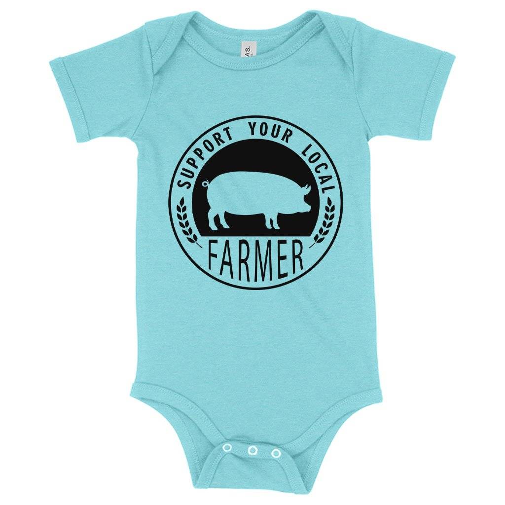 Baby Support Your Local Farmer Onesie – Farmers’ Market Onesies – Onesies for Farmers Baby Clothing Kids & Baby Baby Support Your Local Farmer Onesie - Farmers' Market Onesies - Onesies for Farmers Baby Clothing Kids & Baby Color : Gray Triblend|Peach Triblend|Ice Blue Triblend