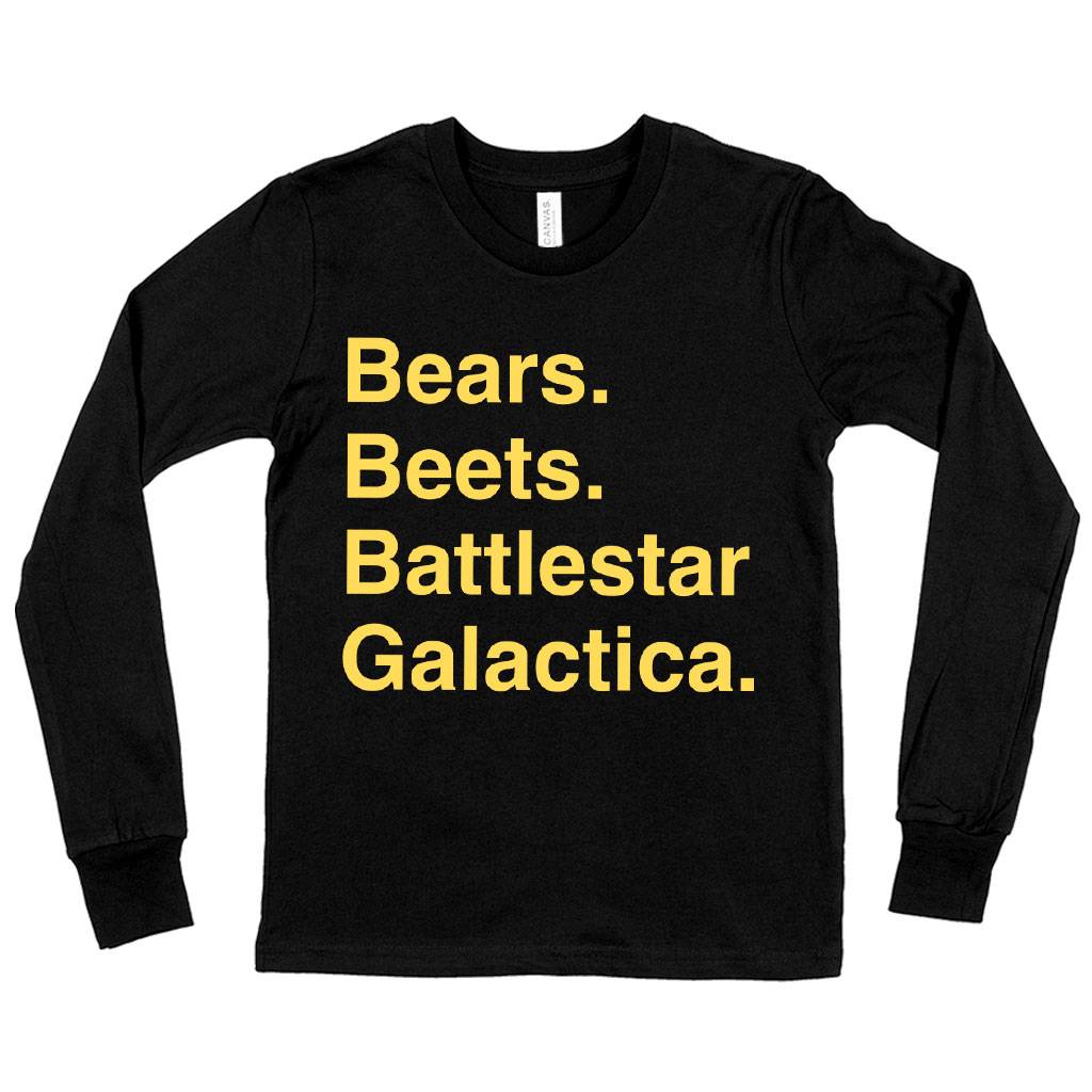 Kids’ Bears Beets Battlestar Galactica Long Sleeve T-Shirt – BSG T-Shirt Kids & Baby Kids’ Clothing Kids' Bears Beets Battlestar Galactica Long Sleeve T-Shirt - BSG T-Shirt Kids & Baby Kids' Clothing Color : True Royal Blue|Black|White