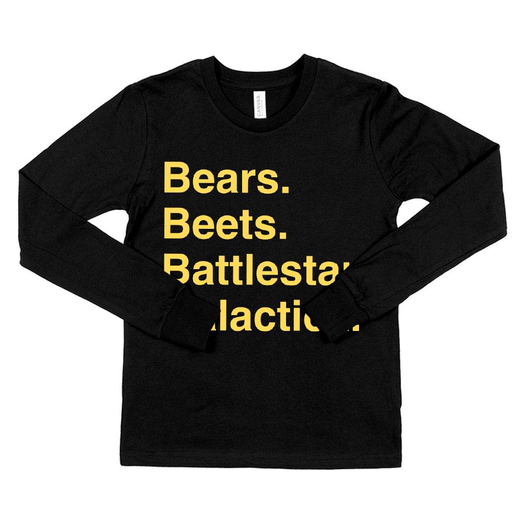 Kids’ Bears Beets Battlestar Galactica Long Sleeve T-Shirt – BSG T-Shirt Kids & Baby Kids’ Clothing Kids' Bears Beets Battlestar Galactica Long Sleeve T-Shirt - BSG T-Shirt Kids & Baby Kids' Clothing Color : True Royal Blue|Black|White