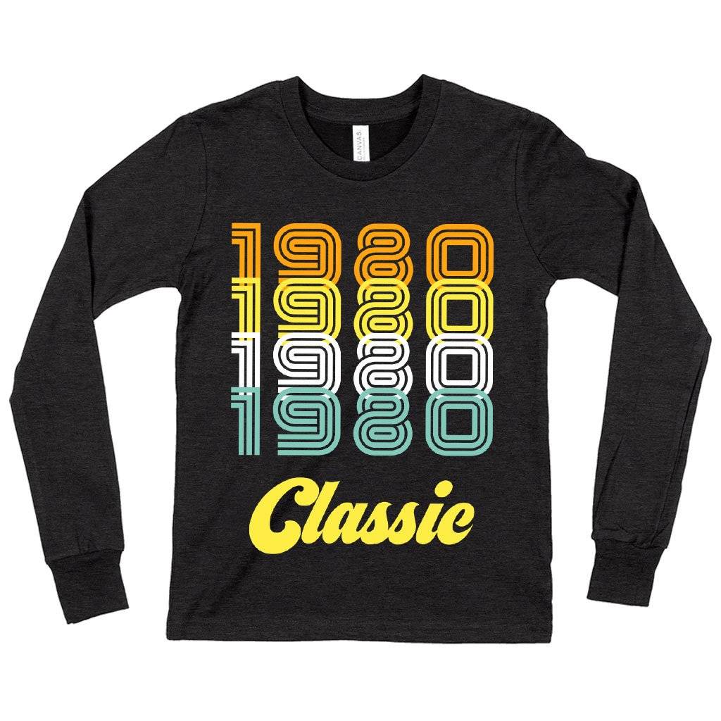 Kids’ 1980 Classic Long Sleeve T-Shirt – 1980 T-Shirt – 80s Tee Shirt Kids & Baby Kids’ Clothing Kids' 1980 Classic Long Sleeve T-Shirt - 1980 T-Shirt - 80s Tee Shirt Kids & Baby Kids' Clothing Color : True Royal Blue|Dark Gray Heather|Heather Yellow Gold