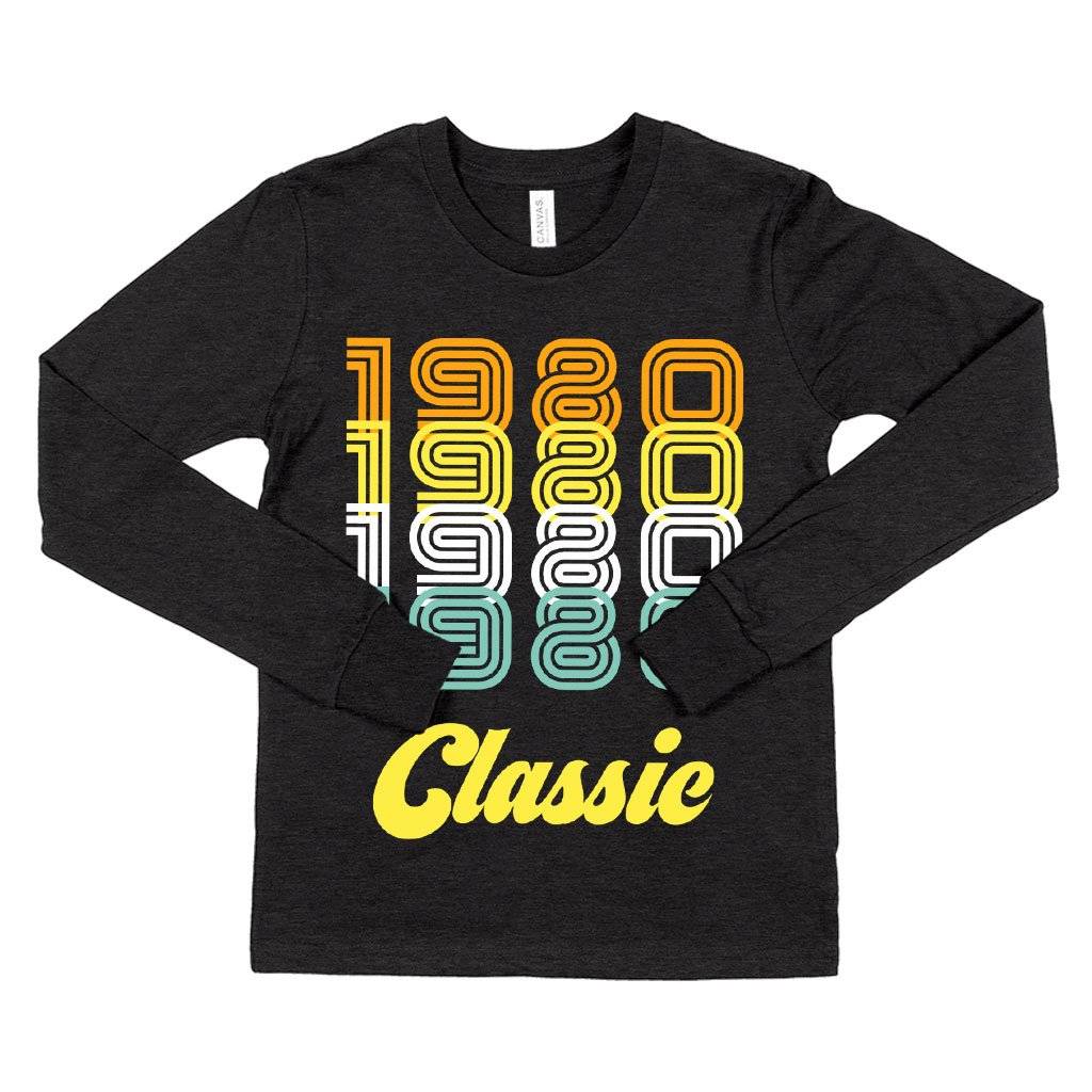 Kids’ 1980 Classic Long Sleeve T-Shirt – 1980 T-Shirt – 80s Tee Shirt Kids & Baby Kids’ Clothing Kids' 1980 Classic Long Sleeve T-Shirt - 1980 T-Shirt - 80s Tee Shirt Kids & Baby Kids' Clothing Color : True Royal Blue|Dark Gray Heather|Heather Yellow Gold