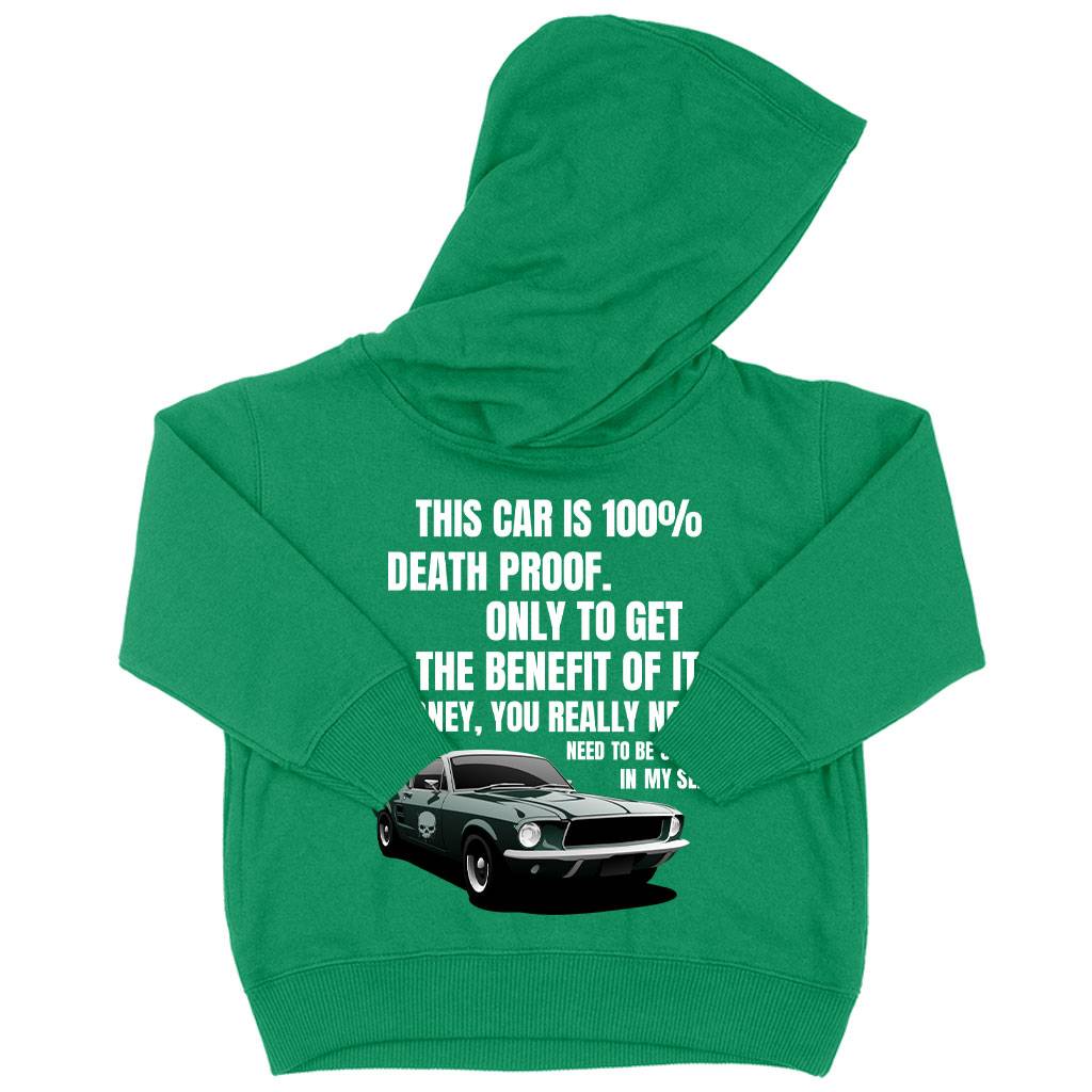 Toddler This Car Is 100% Death Proof Hoodie – Death Proof Movie Hoodie Kids & Baby Toddler Clothing Toddler This Car Is 100% Death Proof Hoodie - Death Proof Movie Hoodie Kids & Baby Toddler Clothing Color : Pink|Kelly|White