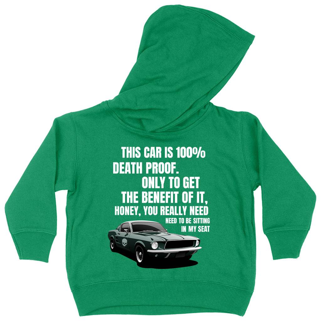 Toddler This Car Is 100% Death Proof Hoodie – Death Proof Movie Hoodie Kids & Baby Toddler Clothing Toddler This Car Is 100% Death Proof Hoodie - Death Proof Movie Hoodie Kids & Baby Toddler Clothing Color : Pink|Kelly|White