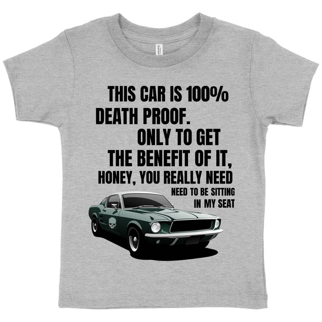 Toddler This Car Is 100% Death Proof T-Shirt – Death Proof Movie T-Shirt Kids & Baby Toddler Clothing Toddler This Car Is 100% Death Proof T-Shirt - Death Proof Movie T-Shirt Kids & Baby Toddler Clothing Color : Heather Yellow Gold|Heather Dust|Athletic Heather