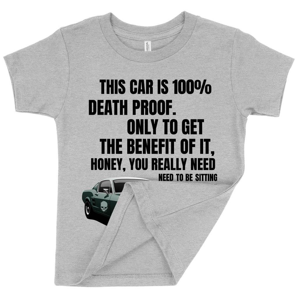 Toddler This Car Is 100% Death Proof T-Shirt – Death Proof Movie T-Shirt Kids & Baby Toddler Clothing Toddler This Car Is 100% Death Proof T-Shirt - Death Proof Movie T-Shirt Kids & Baby Toddler Clothing Color : Heather Yellow Gold|Heather Dust|Athletic Heather