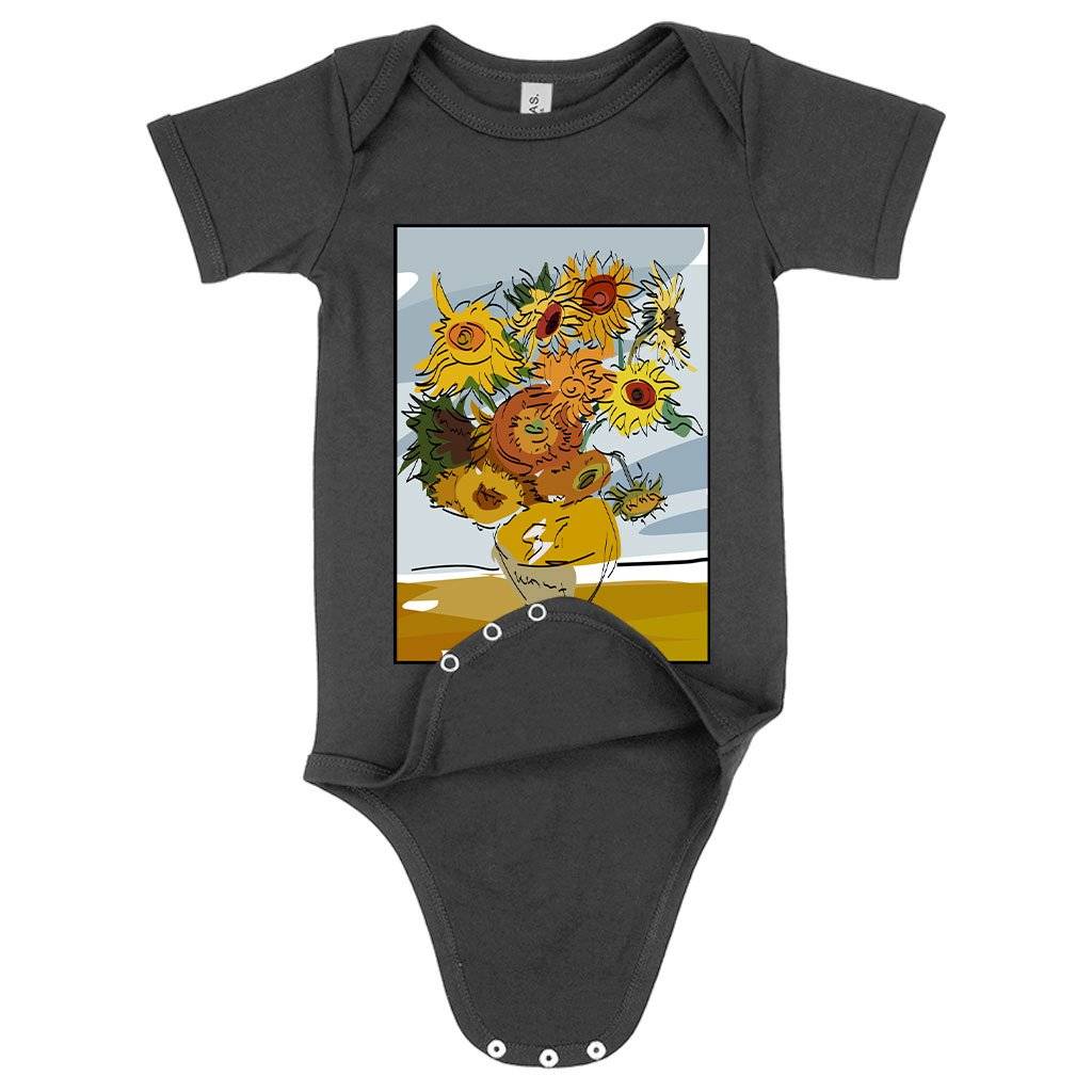 Baby Jersey Van Gogh Sunflowers Onesie – Art Print Onesies Baby Feeding Kids & Baby Baby Jersey Van Gogh Sunflowers Onesie - Art Print Onesies Baby Feeding Kids & Baby Color : Yellow|Heather Dust|Asphalt