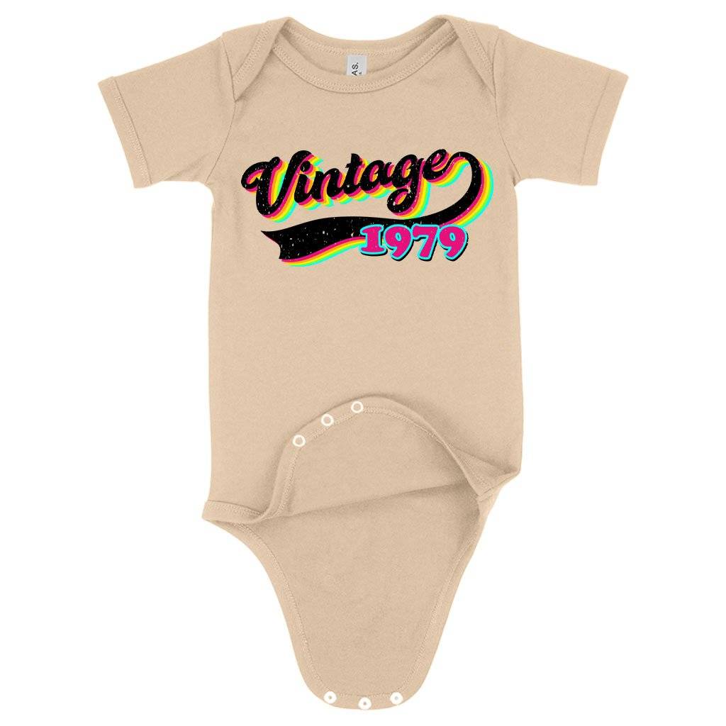 Baby Jersey Vintage 1979 Onesie Baby Feeding Kids & Baby Baby Jersey Vintage 1979 Onesie Baby Feeding Kids & Baby Color : White|Heather Dust|Pink