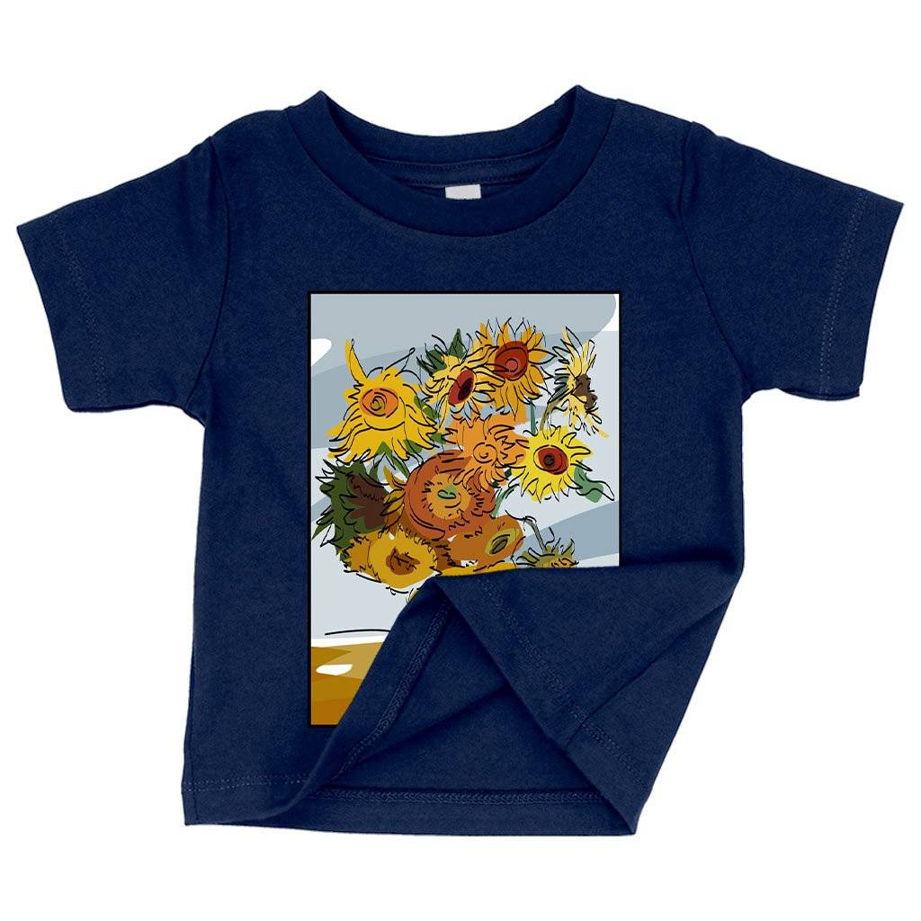 Baby Van Gogh Sunflowers T-Shirt – Art Print T-Shirts Baby Feeding Kids & Baby Baby Van Gogh Sunflowers T-Shirt - Art Print T-Shirts Baby Feeding Kids & Baby Color : White|Navy|Yellow