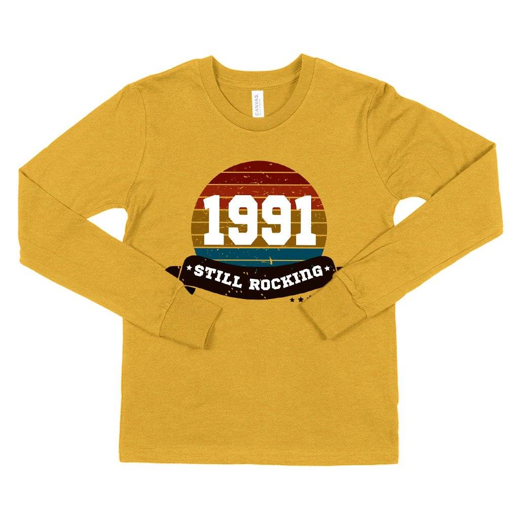 Kids’ 1991 Still Rocking Long Sleeve T-Shirt – 1991 T-Shirt – 1991 Clothing Kids & Baby Kids’ Clothing Kids' 1991 Still Rocking Long Sleeve T-Shirt - 1991 T-Shirt - 1991 Clothing Kids & Baby Kids' Clothing Color : White|Black|Heather Yellow Gold