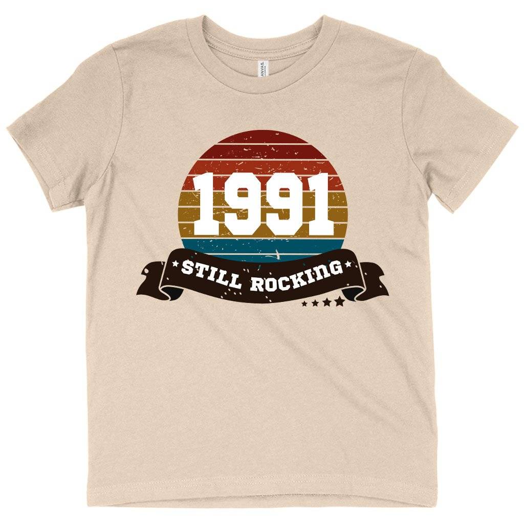 Kids’ 1991 Still Rocking T-Shirt – 1991 T-Shirt – 1991 Clothing Kids & Baby Kids’ Clothing Kids' 1991 Still Rocking T-Shirt - 1991 T-Shirt - 1991 Clothing Kids & Baby Kids' Clothing Color : Mustard|White|Natural