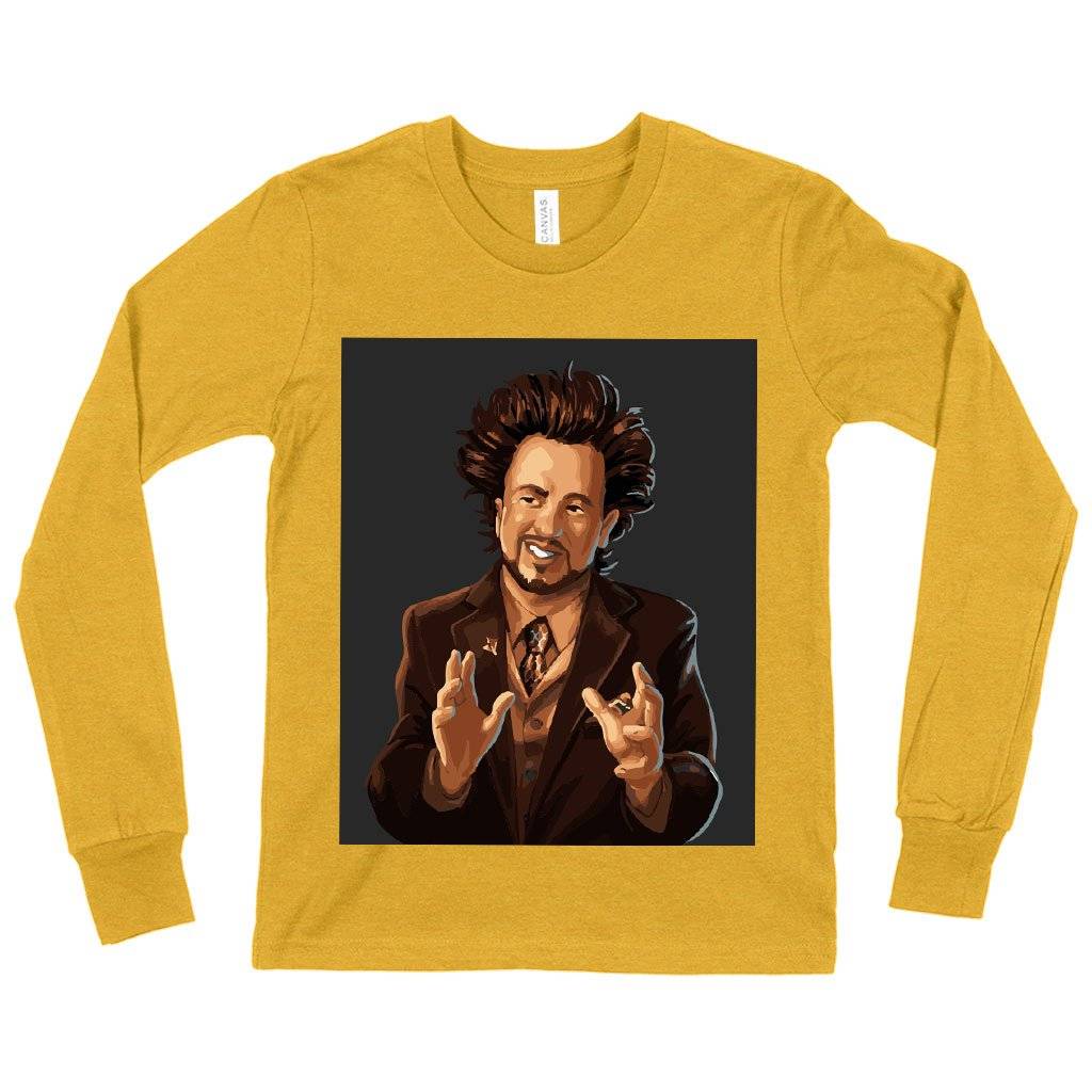 Kids’ Ancient Aliens Meme Long Sleeve T-Shirt Kids & Baby Kids’ Clothing Kids' Ancient Aliens Meme Long Sleeve T-Shirt Kids & Baby Kids' Clothing Color : White|Gray Triblend|Heather Yellow Gold