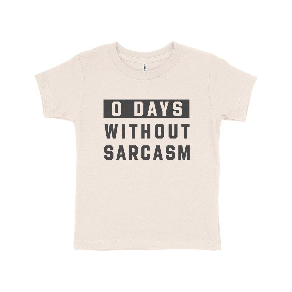 0 Days Without Sarcasm Toddler Jersey T-Shirt Kids & Baby Toddler Clothing 0 Days Without Sarcasm Toddler Jersey T-Shirt Kids & Baby Toddler Clothing Color : Athletic Heather|Heather Dust|Heather Red|Heather Yellow Gold|Kelly|Heather Columbia Blue