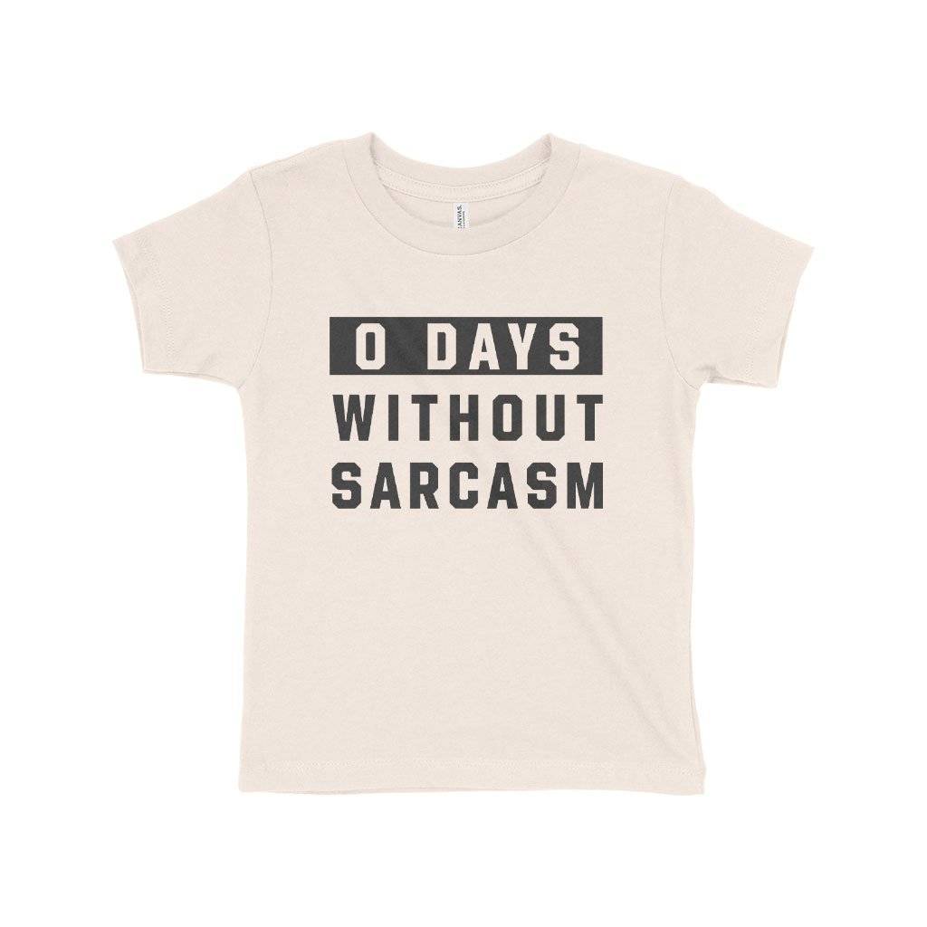 0 Days Without Sarcasm Toddler Jersey T-Shirt Kids & Baby Toddler Clothing 0 Days Without Sarcasm Toddler Jersey T-Shirt Kids & Baby Toddler Clothing Color : Athletic Heather|Heather Dust|Heather Red|Heather Yellow Gold|Kelly|Heather Columbia Blue